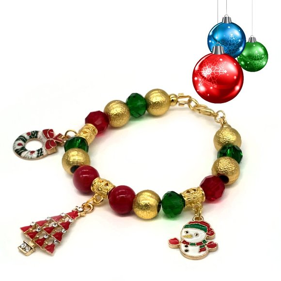 🎉HOSTESS PICK🎉 Handmade Christmas theme bracelet. - Picture 1 of 3
